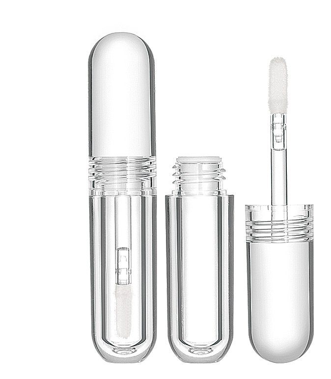 Tukšas lūpu spīduma tūbiņas ar otu